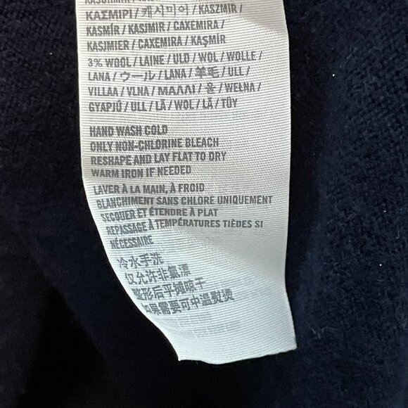 Abercrombie Fitch Men Muscle Fit Classic Preppy V Neck Pullover Sweater L Navy - Picture 11 of 11